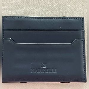 Nardelli navy card holder